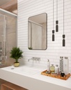 ‘Vienna’- Wall Mirror black metal frame — view 3