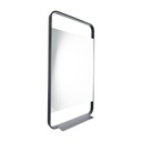 Lyon Matt Black Metal Mirror with shelf — view 4