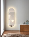 Odessa pill shaped mirror with LED Warm light 500mm  x 1500mm — view 2