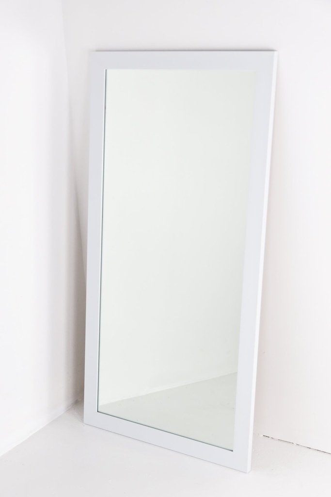 Mirror in white frame — view 2