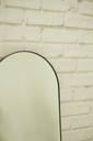 Dark Grey Metal Framed Arch Mirror — view 3