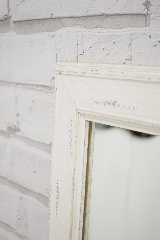 Rustic White Framed Mirror Small — view 2