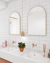 Pisa Brass Metal Arch Mirror - 500x800mm — view 3