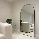 Liverpool Brushed Black Metal Arch Mirror - 1000mm x 2200mm — view 2