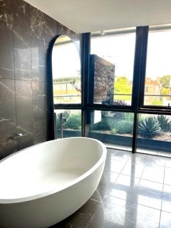 Liverpool Brushed Black Metal Arch Mirror - 1000mm x 2200mm — view 3