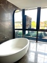 Liverpool Brushed Black Metal Arch Mirror - 1000mm x 2200mm — view 3