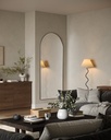 Liverpool Gun Metal Grey Metal Arch Mirror - 1000mm x 2200mm — view 3