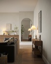 Liverpool Gun Metal Grey Metal Arch Mirror - 1000mm x 2200mm — view 4