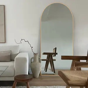 Liverpool Brass Metal Arch Mirror - 1000mm x 2200mm — view 2