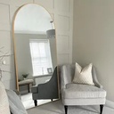 Liverpool Brass Metal Arch Mirror - 1000mm x 2200mm — view 3