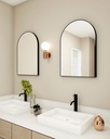 Pisa Black Metal Arch Mirror - 550x800mm — view 3