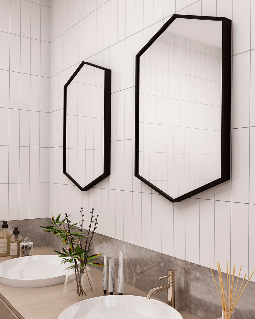 Florence Black Metal Mirror - 500x750mm — view 3