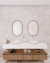 Sofia Elliptical Matt Black Mirror - 500x800mm — view 2