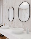 Sofia Elliptical Matt Black Mirror - 500x800mm — view 3