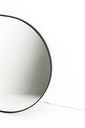 Curved rectangular black frame mirror — view 2