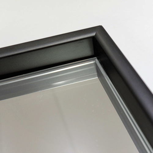 Box Framed Mirror Black – 55cm Deep Frame - Mirror Builder — view 2