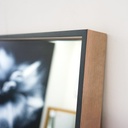 Black (edge) and Timber Box Frame Mirror — view 3