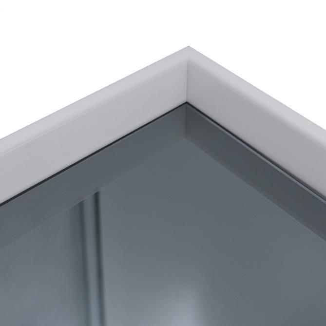 Box Framed Mirror White – 55mm Frame — view 4
