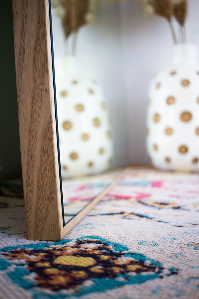 Slim Edge Mirror Timber – 55mm Frame — view 2
