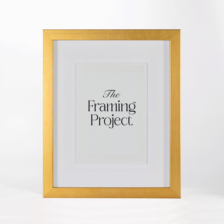 Gold Shadow Box Frame For A5 Artwork With Non Reflective 70% UV Art Glass - Australian Made - Ideal for Incognito artworks