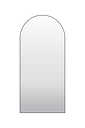 Liverpool Brushed Black Metal Arch Mirror - 1000mm x 2200mm