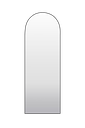 Pisa Black Metal Arch Mirror - 550x1600mm