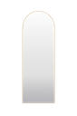 Pisa Brass Metal Arch Mirror - 550x1600mm
