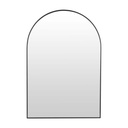Pisa Black Metal Arch Mirror - 550x800mm